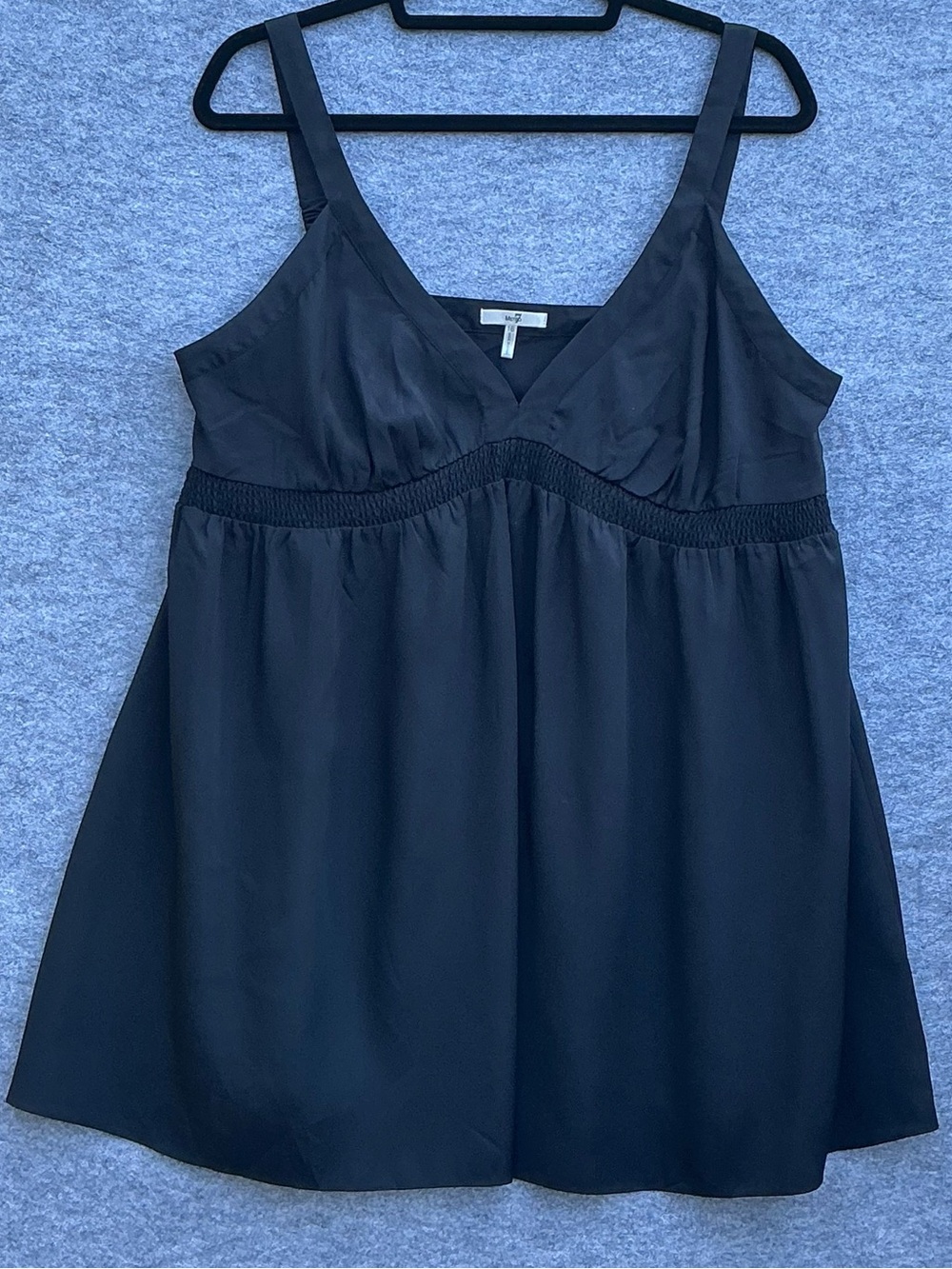 Metro 7 Black Empire Waist Babydoll Tank Top Size 16